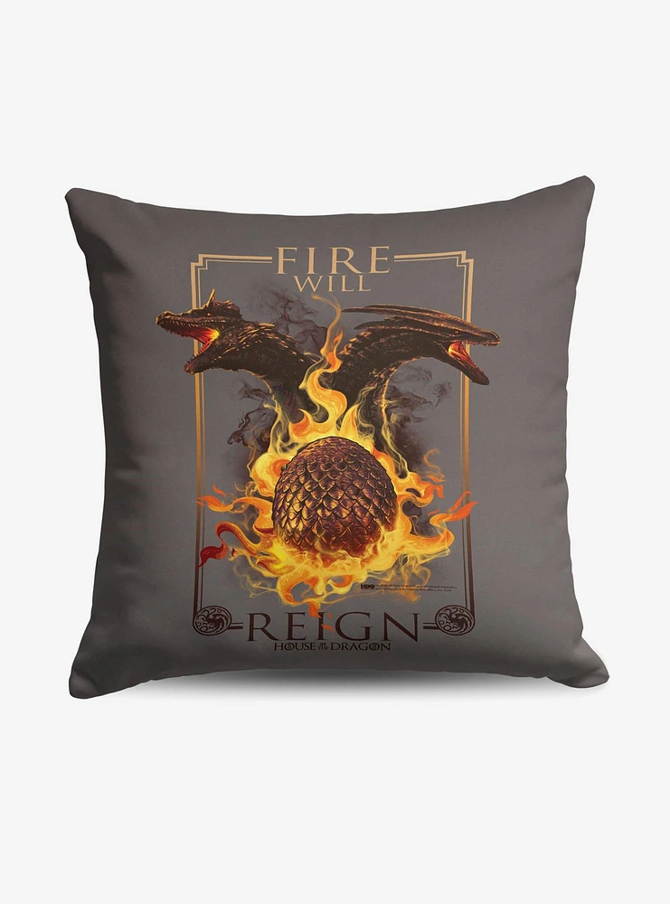 House of the Dragon Let It Reign Throw Pillow