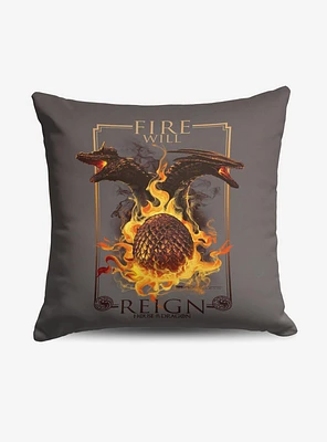 House of the Dragon Let It Reign Throw Pillow