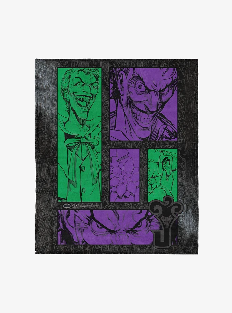 DC Comics Gotham Grin 50x60" Silk Touch Throw Blanket