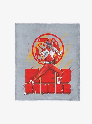 Mighty Morphin Power Rangers Red Ranger 50x60" Silk Touch Throw Blanket