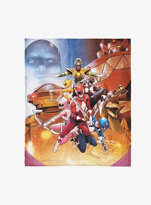 Mighty Morphin Power Rangers Vintage Rangers 50x60" Silk Touch Throw Blanket