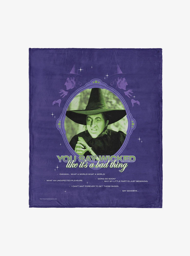 The Wizard of Oz Wicked Bad 50x60" Silk Touch Throw Blanket