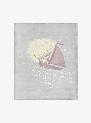 Where The Wild Things Are He Sailed 50x60" Silk Touch Throw Blanket