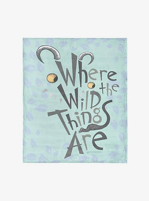 Where The Wild Things Are In The Leaves 50x60" Silk Touch Throw Blanket