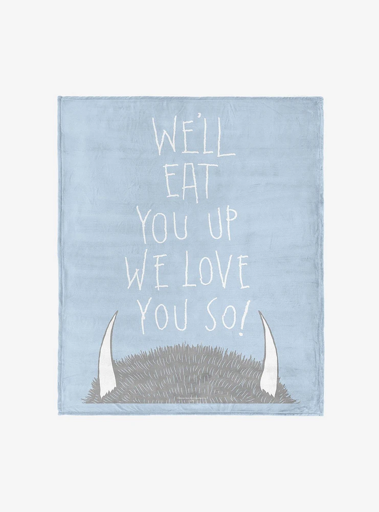 Where The Wild Things Are Love You So 50x60" Silk Touch Throw Blanket