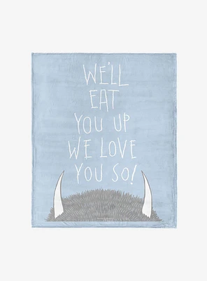 Where The Wild Things Are Love You So 50x60" Silk Touch Throw Blanket