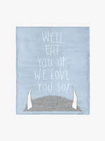 Where The Wild Things Are Love You So 50x60" Silk Touch Throw Blanket