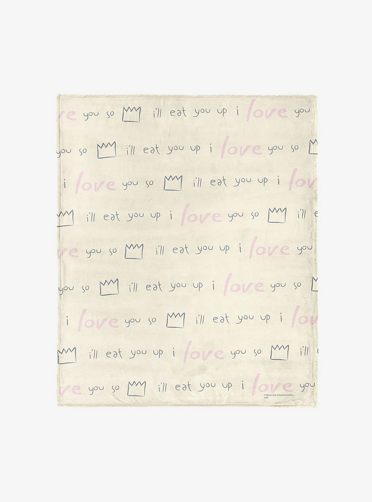 Where The Wild Things Are We'll Eat You Up 50x60" Silk Touch Throw Blanket