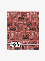 Star Wars Classic Repeats and Patterns Action Figures 50x60" Silk Touch Throw Blanket