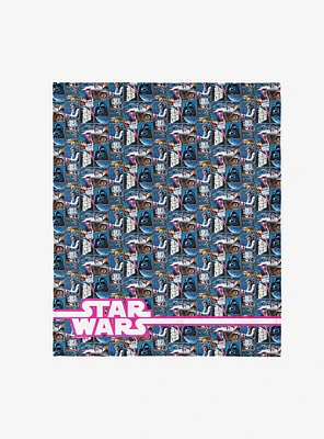Star Wars Classic Repeats and Patterns A New Hope 50x60" Silk Touch Throw Blanket