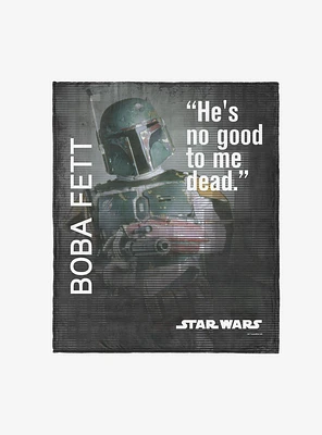 Star Wars Classic Quotes Boba Fett 50x60" Silk Touch Throw Blanket
