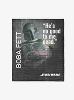 Star Wars Classic Quotes Boba Fett 50x60" Silk Touch Throw Blanket
