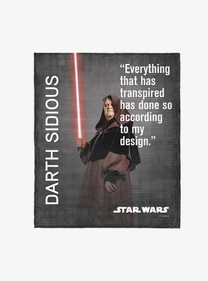 Star Wars Classic Quotes Sidious Legal 50x60" Silk Touch Throw Blanket