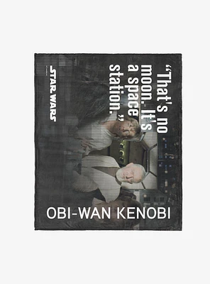 Star Wars Classic Quotes Obi-Wan No Moon 50x60" Silk Touch Throw Blanket