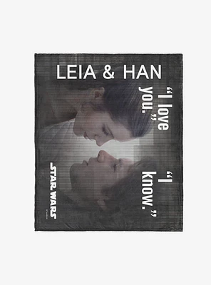 Star Wars Classic Quotes Leia and Han 50x60" Silk Touch Throw Blanket