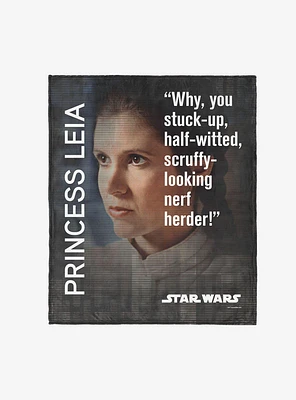 Star Wars Classic Quotes Leia 50x60" Silk Touch Throw Blanket