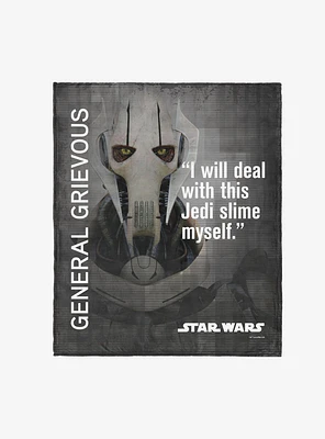Star Wars Classic Quotes General Grievous 50x60" Silk Touch Throw Blanket