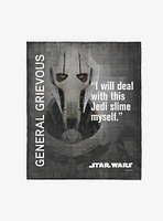 Star Wars Classic Quotes General Grievous 50x60" Silk Touch Throw Blanket