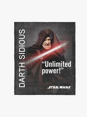 Star Wars Classic Quotes Darth Sidious 50x60" Silk Touch Throw Blanket