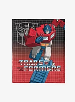 Transformers G1 Grid Optimus Prime 50x60" Silk Touch Throw Blanket