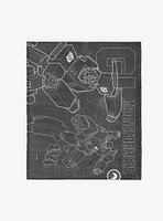 Transformers G1 Optimus Prime and Megatron 50x60" Silk Touch Throw Blanket