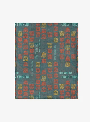 Transformers One Shall Stand One Shall Fall 50x60" Silk Touch Throw Blanket