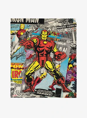 Marvel Iron Man Comic 50x60" Silk Touch Throw Blanket