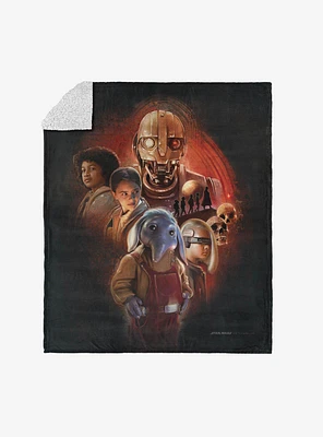Star Wars Skeleton Crew Collage Silk Touch Sherpa Throw Blanket