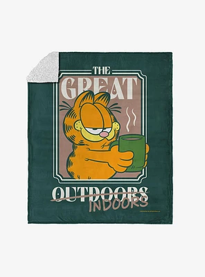 Garfield The Great Indoors Silk Touch Sherpa Throw Blanket