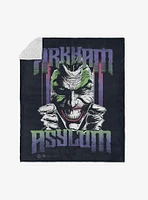 DC Comics Arkham Asylum Silk Touch Sherpa Throw Blanket