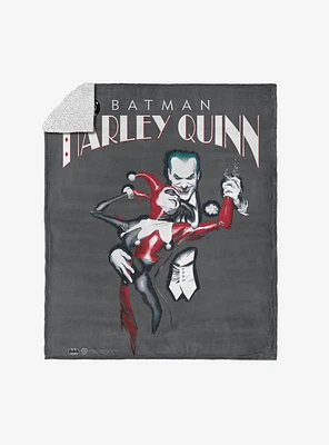 DC Comics Joker Tango Silk Touch Sherpa Throw Blanket