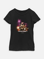 A Minecraft Movie Piglins Attack Youth Girls T-Shirt