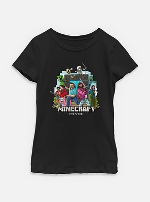 A Minecraft Movie Group Youth Girls T-Shirt