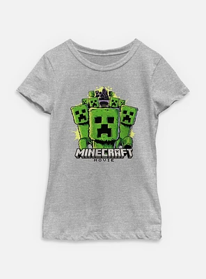 A Minecraft Movie Creepers Youth Girls T-Shirt
