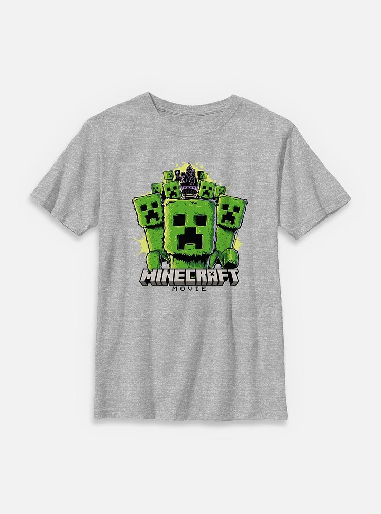 A Minecraft Movie Creepers Youth T-Shirt