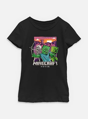 A Minecraft Movie Classic Monsters Youth Girls T-Shirt