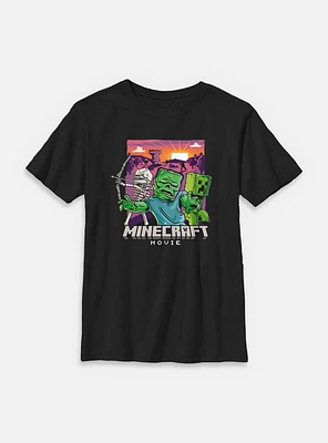 A Minecraft Movie Classic Monsters Youth T-Shirt