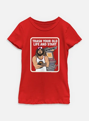 A Minecraft Movie Game Overworld Youth Girls T-Shirt