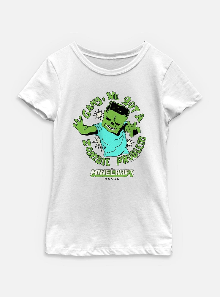 A Minecraft Movie Zombie Problem Youth Girls T-Shirt