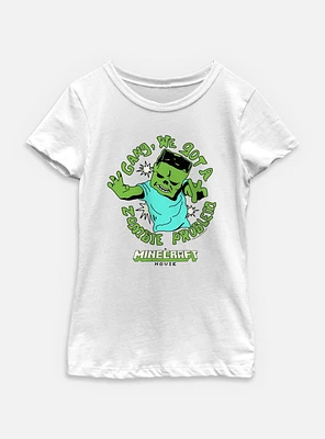A Minecraft Movie Zombie Problem Youth Girls T-Shirt