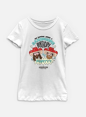 A Minecraft Movie Saxophone Birthday Youth Girls T-Shirt