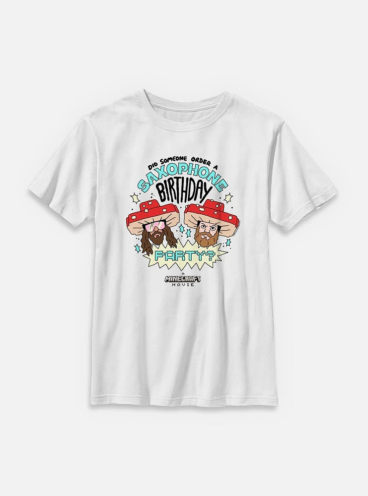 A Minecraft Movie Saxophone Birthday Youth T-Shirt