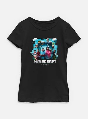 A Minecraft Movie Adventure Gang Youth Girls T-Shirt