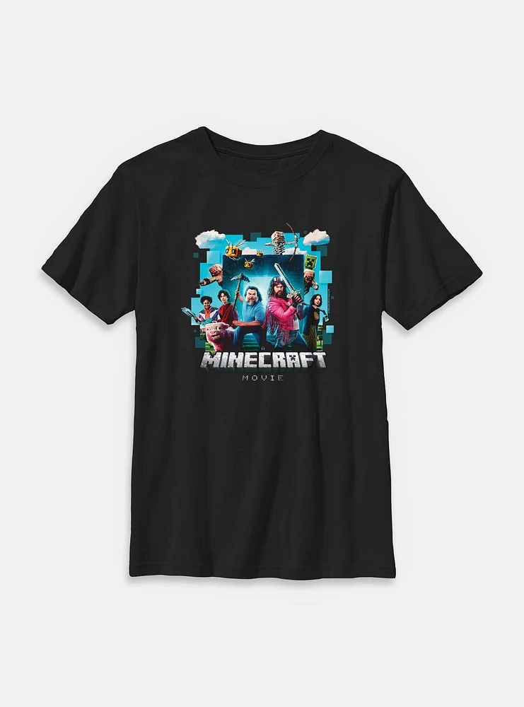 A Minecraft Movie Adventure Gang Youth T-Shirt