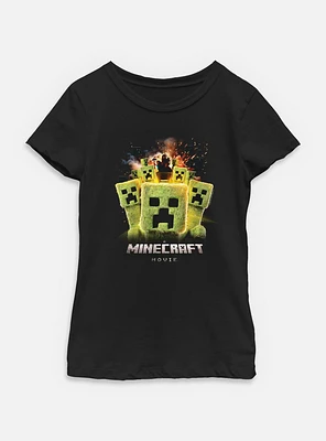 A Minecraft Movie Group Of Creeps Youth Girls T-Shirt