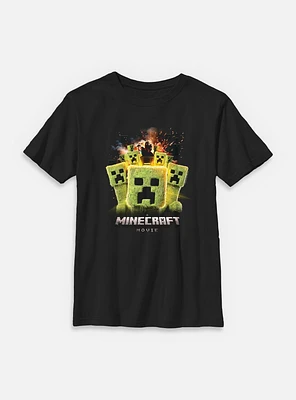 A Minecraft Movie Group Of Creeps Youth T-Shirt