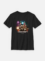 A Minecraft Movie Piglins Vs Heroes Youth T-Shirt