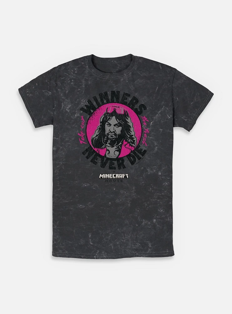 A Minecraft Movie Winners Never Die Mineral Wash T-Shirt