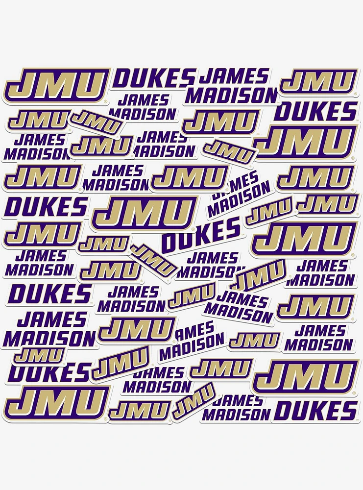 James Madison University JMU Dukes 100Ct Sticker Pack