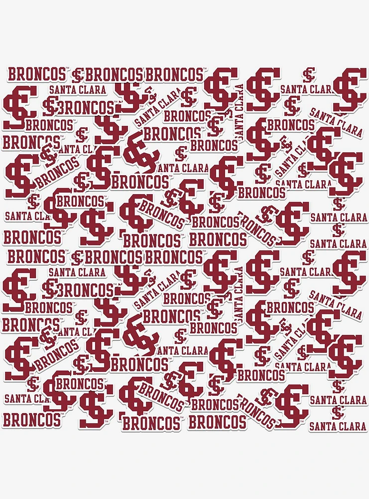 Santa Clara University Broncos 100Ct Sticker Pack